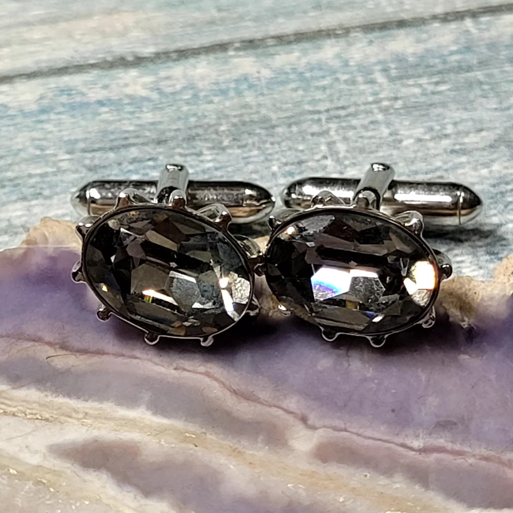 SWANK Silver and gray Cufflinks